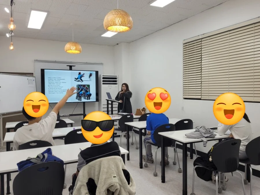 원어민 선생님과 함께하는 수업 현장
